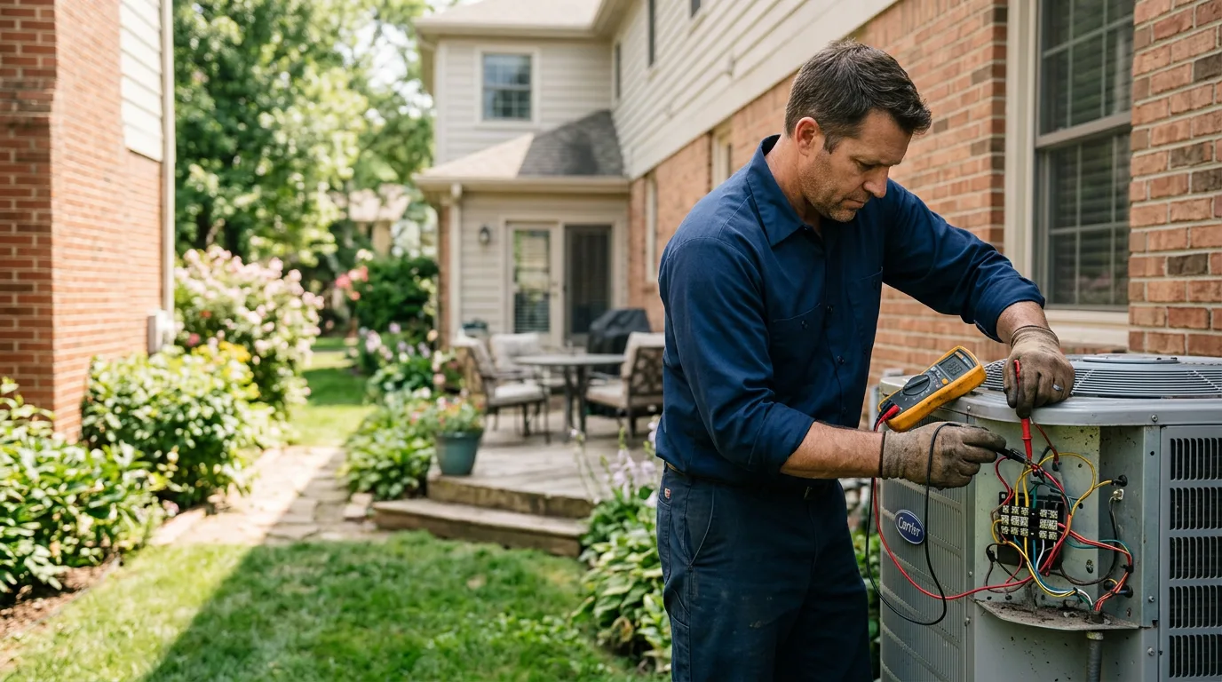 HVAC technician working near Ava, IL